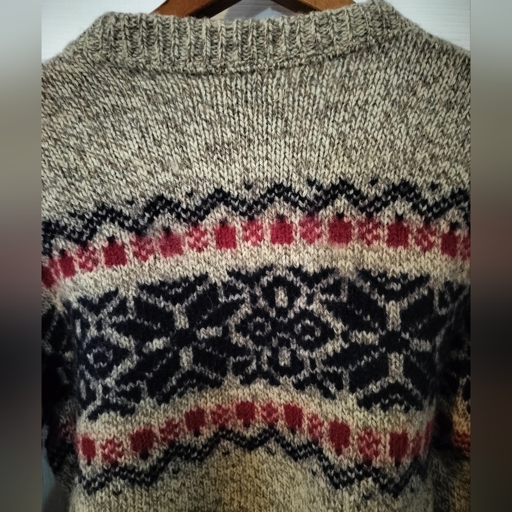 Vintage 80"s LL Bean Men's Wool Sweater Sz M - Picture 6 of 7